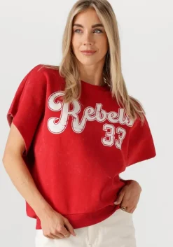 rode colourful rebel top rebels 33 acid wash drppd shldr sweat ss