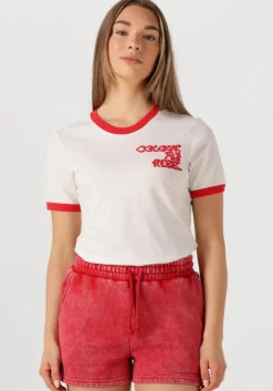 COLOURFUL REBEL rode t-shirt logo wave ringer boxy tee>DAMES Tops & T-Shirts