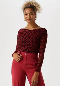 FABIENNE CHAPOT rode top duzzy top>DAMES Tops & T-Shirts