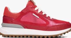 FLORIS VAN BOMMEL rode lage sneakers sfw-10107>DAMES Sneakers