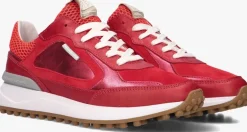 FLORIS VAN BOMMEL rode lage sneakers sfw-10107>DAMES Sneakers