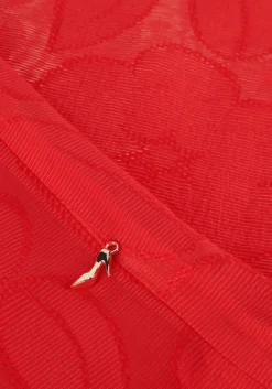 JANSEN AMSTERDAM rode mini jurk ff517 dress 3/4 puffed sleeve v-neck><noscript><img width=