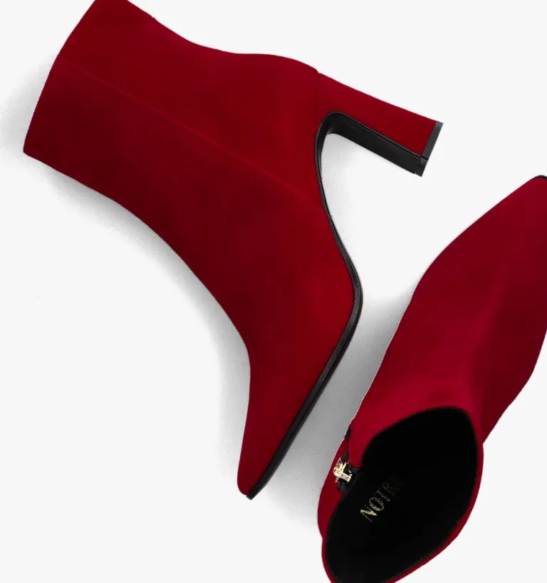 NOTRE-V rode enkellaarsjes 18739>DAMES Enkellaarsjes