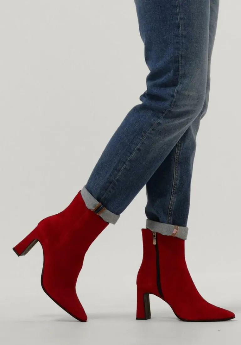 NOTRE-V rode enkellaarsjes 18739>DAMES Enkellaarsjes