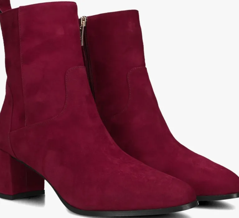 NOTRE-V rode enkellaarsjes 8543>DAMES Enkellaarsjes