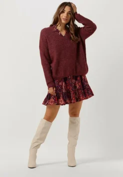 rode notre-v mini jurk mini dress nv-avery