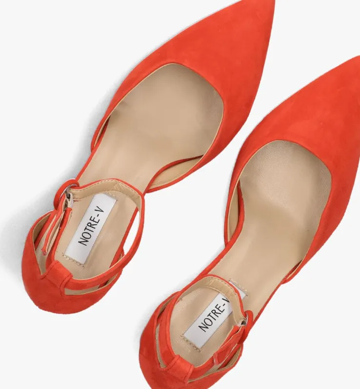 rode notre-v sandalen met hak 35518