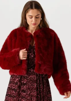 OMODA ATELIER rode faux fur jas x iris - imre>DAMES Jassen
