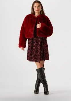 OMODA ATELIER rode faux fur jas x iris - imre>DAMES Jassen
