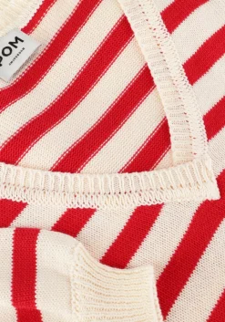 POM AMSTERDAM rode trui striped scarlet><noscript><img width=