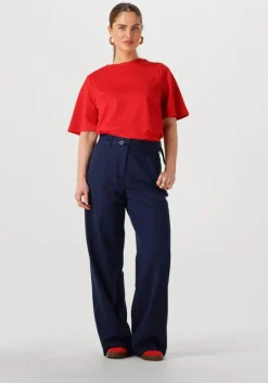 POM AMSTERDAM rode t-shirt scarlet red summer><noscript><img width=