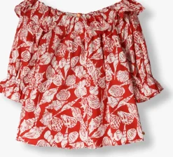 SCOTCH & SODA rode top off shoulder top with rufflesda><noscript><img width=