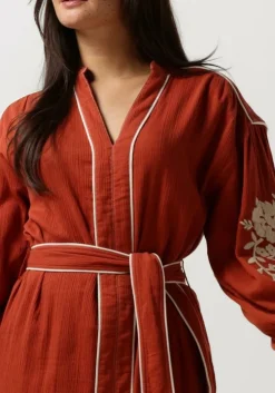 rode stella forest midi jurk e24ro012