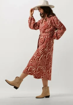 STELLA FOREST rode midi jurk e24ro053><noscript><img width=