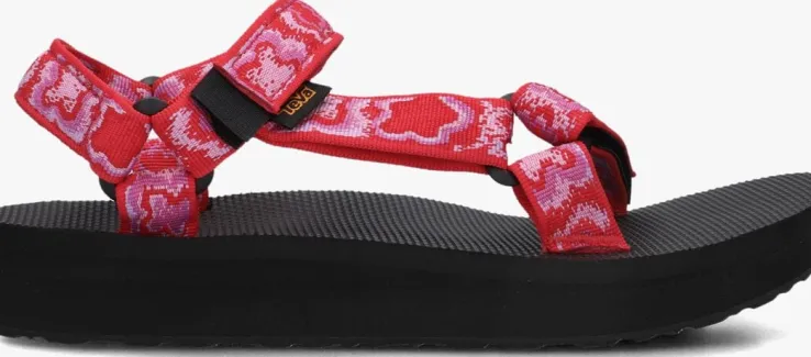 rode teva platte sandalen w midform universal