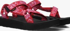 rode teva platte sandalen w midform universal