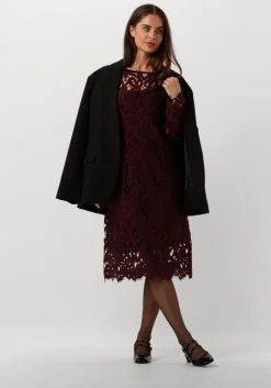 VANILIA rode midi jurk lace midi dress><noscript><img width=