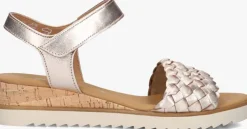 roségouden gabor platte sandalen 759.2