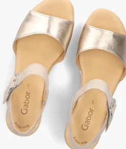 roségouden gabor sandalen met hak 651