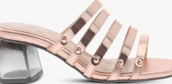 roségouden jan jansen sandalen met hak transparant mule
