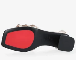 roségouden jan jansen sandalen met hak transparant duplex