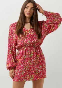 roze alix the label mini jurk ladies woven floral wrap dress