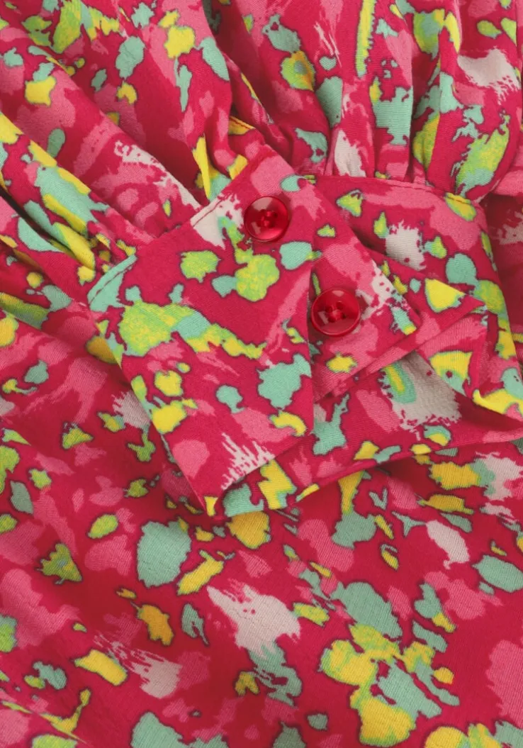 roze alix the label mini jurk ladies woven floral wrap dress