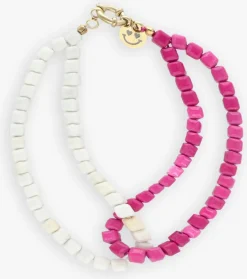 BONNIE STUDIOS armbanden double pink bracelet>DAMES Sieraden