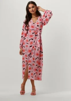 roze catwalk junkie maxi jurk dr peony wrap