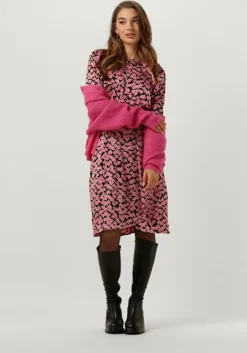 roze co'couture midi jurk flashy heart dress