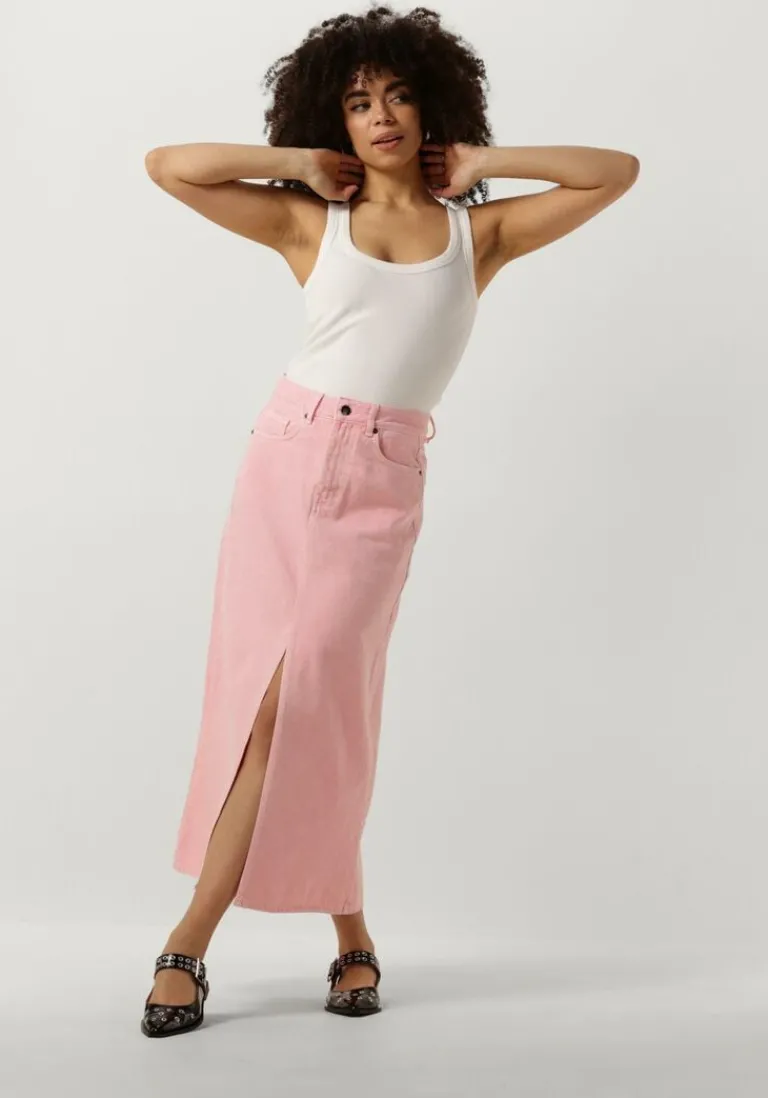 CO'COUTURE co'couture midirok vika dye slit skirt>DAMES Rokken