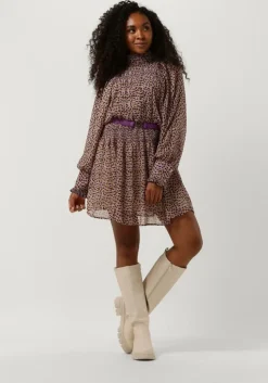 roze co'couture mini jurk nadia pleat dress