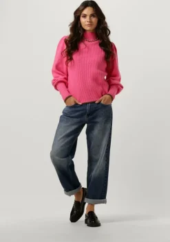 roze co'couture trui row puff rib knit