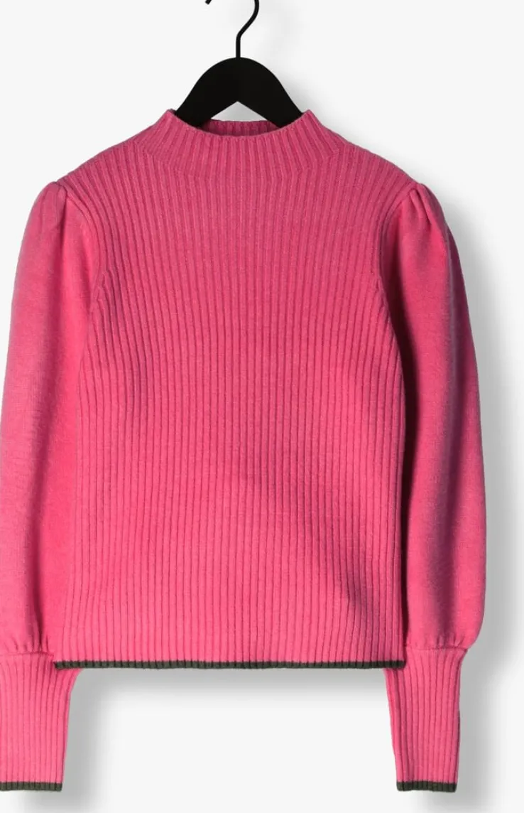 roze co'couture trui row puff rib knit