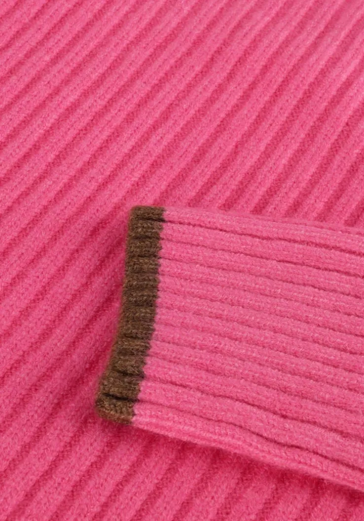 roze co'couture trui row puff rib knit