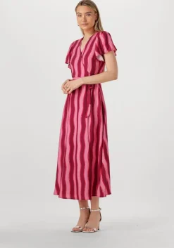 COLOURFUL REBEL maxi jurk ava striped real wrap maxi dress ss>DAMES Jurken