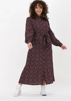 COLOURFUL REBEL midi jurk kera small flower maxi shirt dress>DAMES Jurken