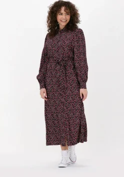 COLOURFUL REBEL midi jurk kera small flower maxi shirt dress>DAMES Jurken