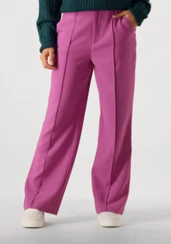 roze colourful rebel wijde broek rus uni pintruck straight pants