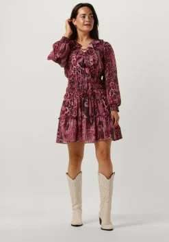 GUESS mini jurk ls lace up flared lucy dress>DAMES Jurken