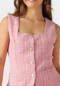 roze neo noir gilet perni glitz boucle waistcoat