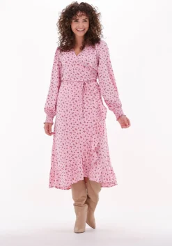 NEO NOIR midi jurk eva precious rose dress>DAMES Jurken