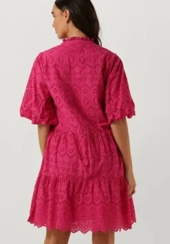 roze notre-v mini jurk nv-donna dress broderie anglaise dress