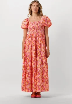 roze omoda atelier maxi jurk x kae