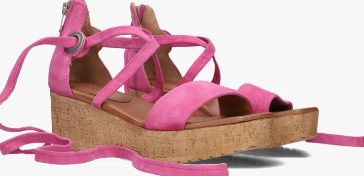 roze omoda sandalen met hak 722007