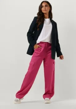 roze selected femme cargobroeken slfroga hw cargo pant ex