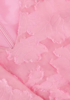 roze selected femme mini jurk slfcalli-sadie ls short v-neck dress ff