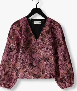 roze selected femme top slfpaula pink lavender ls top