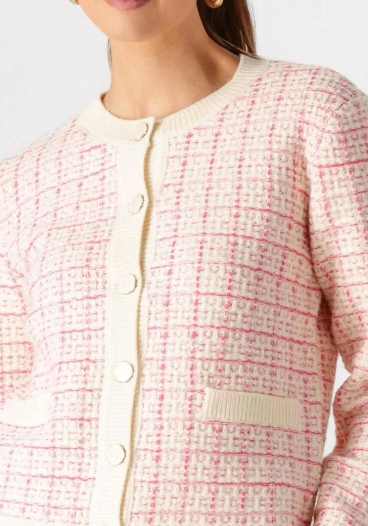 roze y.a.s. vest yaslivia ls short knit cardigan