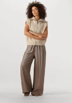 taupe knit-ted wijde broek noa